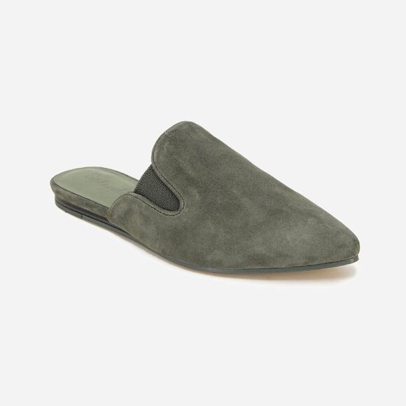 Splendid Suede Liza Slide Mules in Green Size 8.5 - Picture 1 of 5